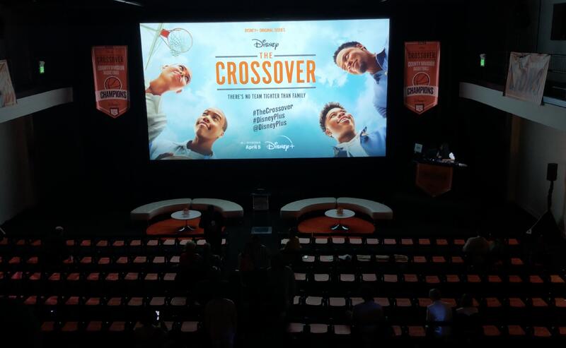 Disney "The Crossover" premiere screening setup